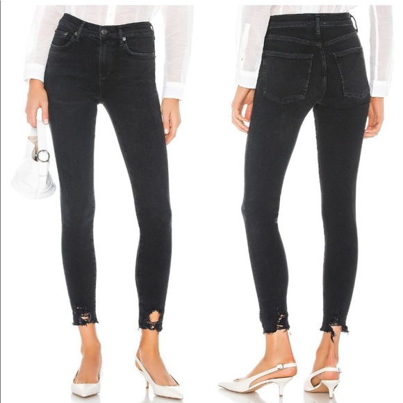 Agolde Sophie distressed jeans skinny high rise - Picture 3 of 12